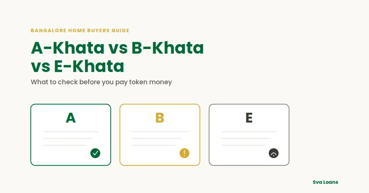 A-Khata vs B-Khata vs E-Khata in Bangalore: What to Check Before You Pay Token Money